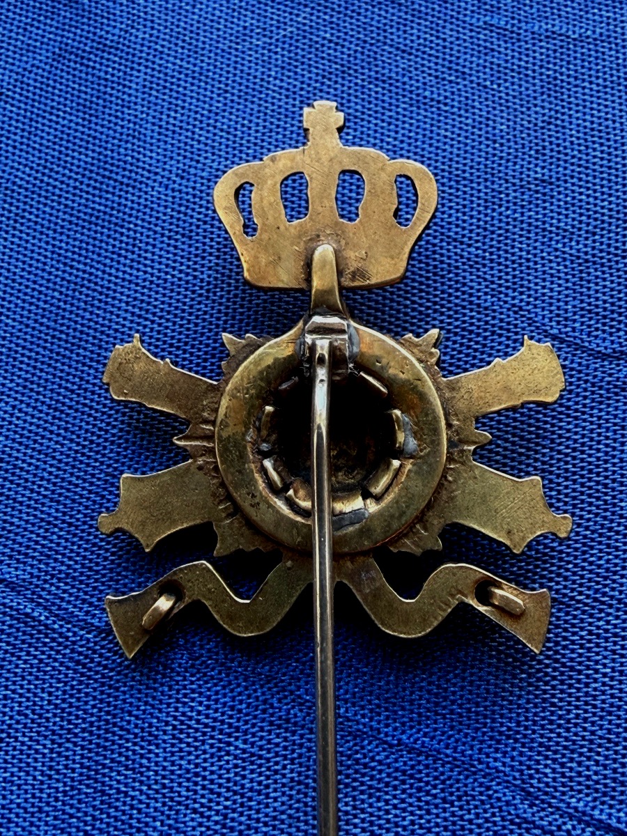 ÉPINGLE  D 'OFFICIER  D'ARTILLERIE  DE LA  GARDE IMPÉRIALE  PRUSSIENNE  1889  19 ÈME SIÈCLE -photo-4