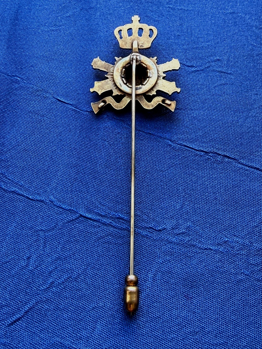 ÉPINGLE  D 'OFFICIER  D'ARTILLERIE  DE LA  GARDE IMPÉRIALE  PRUSSIENNE  1889  19 ÈME SIÈCLE -photo-1
