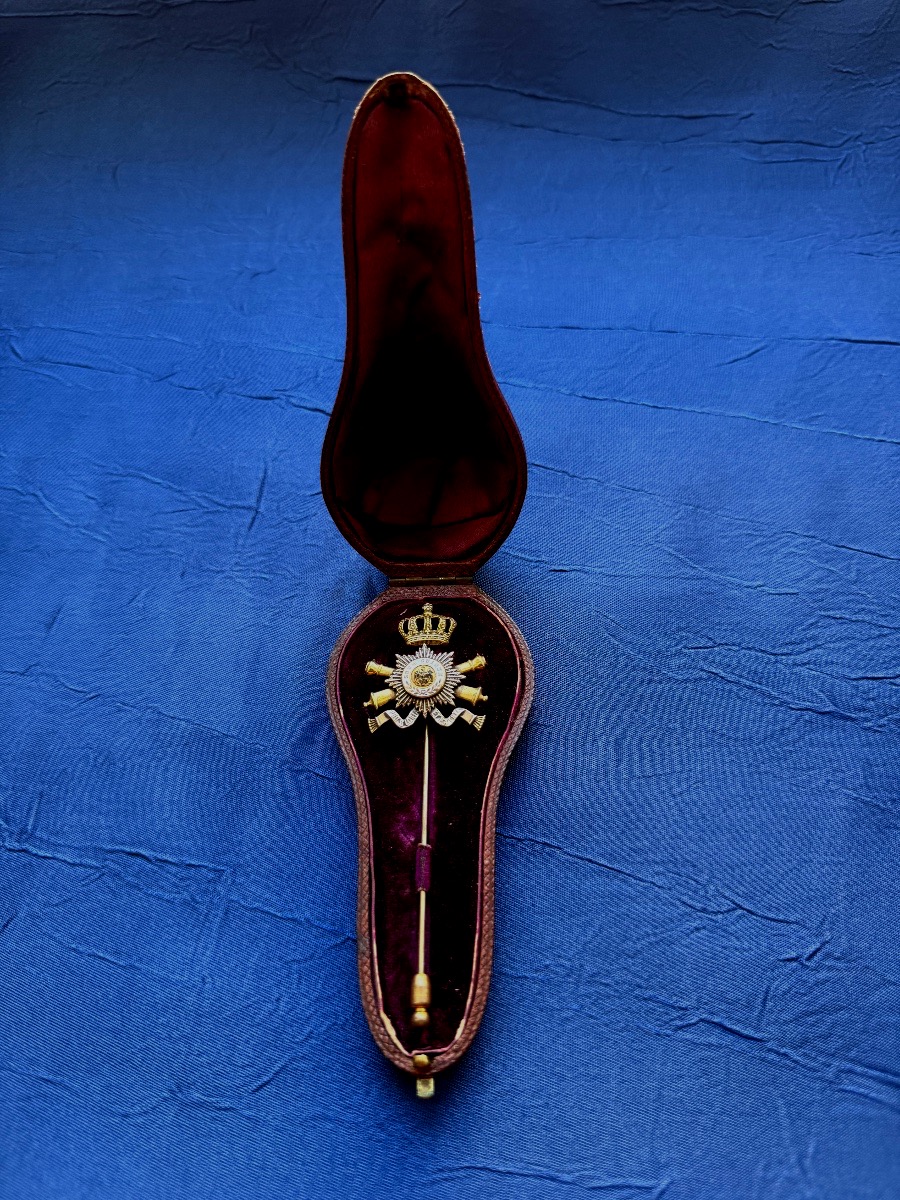 ÉPINGLE  D 'OFFICIER  D'ARTILLERIE  DE LA  GARDE IMPÉRIALE  PRUSSIENNE  1889  19 ÈME SIÈCLE -photo-3