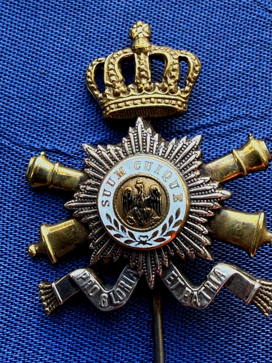 ÉPINGLE  D 'OFFICIER  D'ARTILLERIE  DE LA  GARDE IMPÉRIALE  PRUSSIENNE  1889  19 ÈME SIÈCLE 