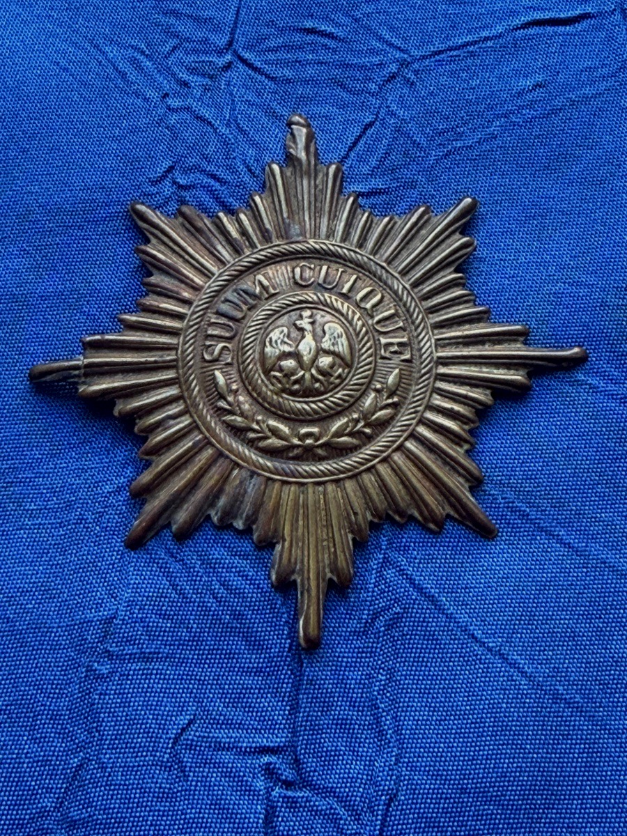 ÉTOILE   DE  CASQUE  DE  LA GARDE  IMPÉRIALE  PRUSSIENNE  W W 1 