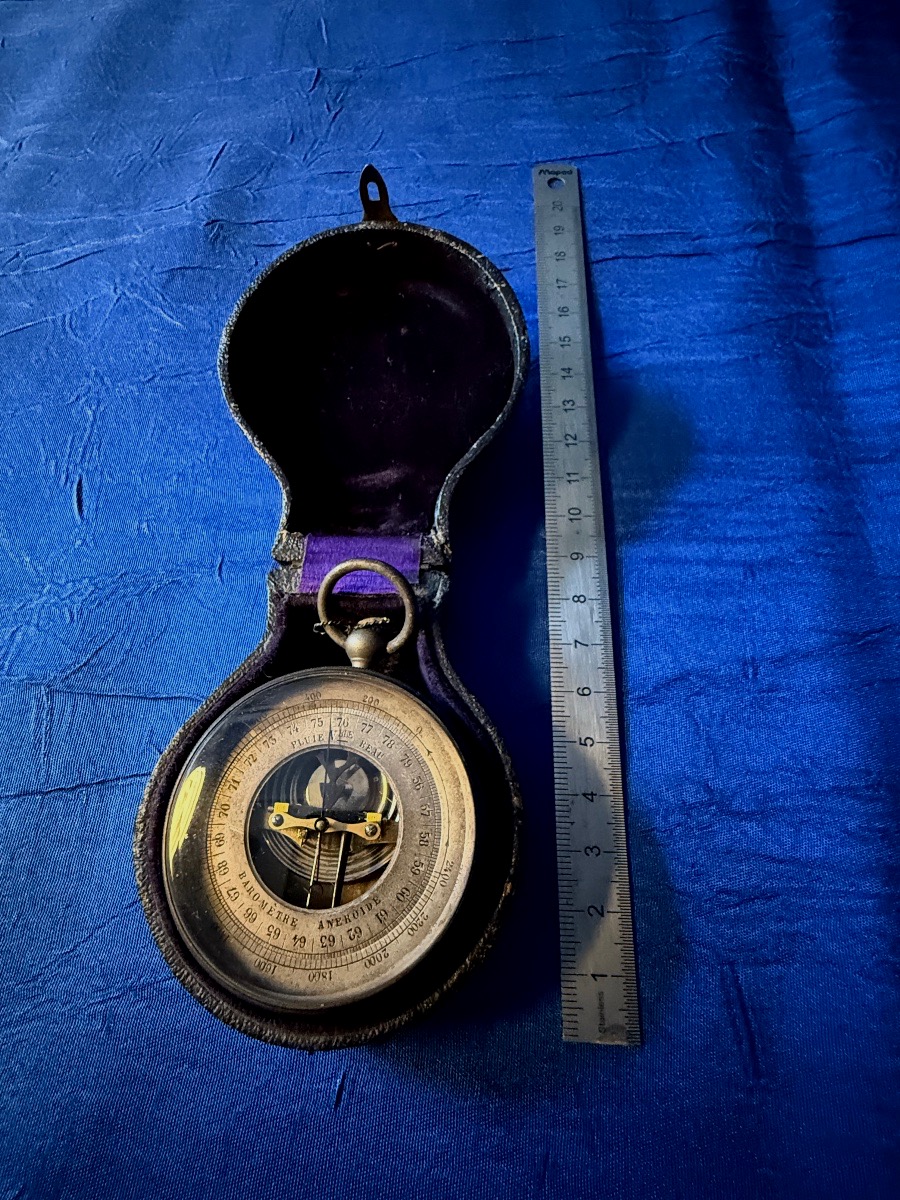  Pocket Barometer-altimeter  L Z  Paris  1889 19th  (military) -photo-3