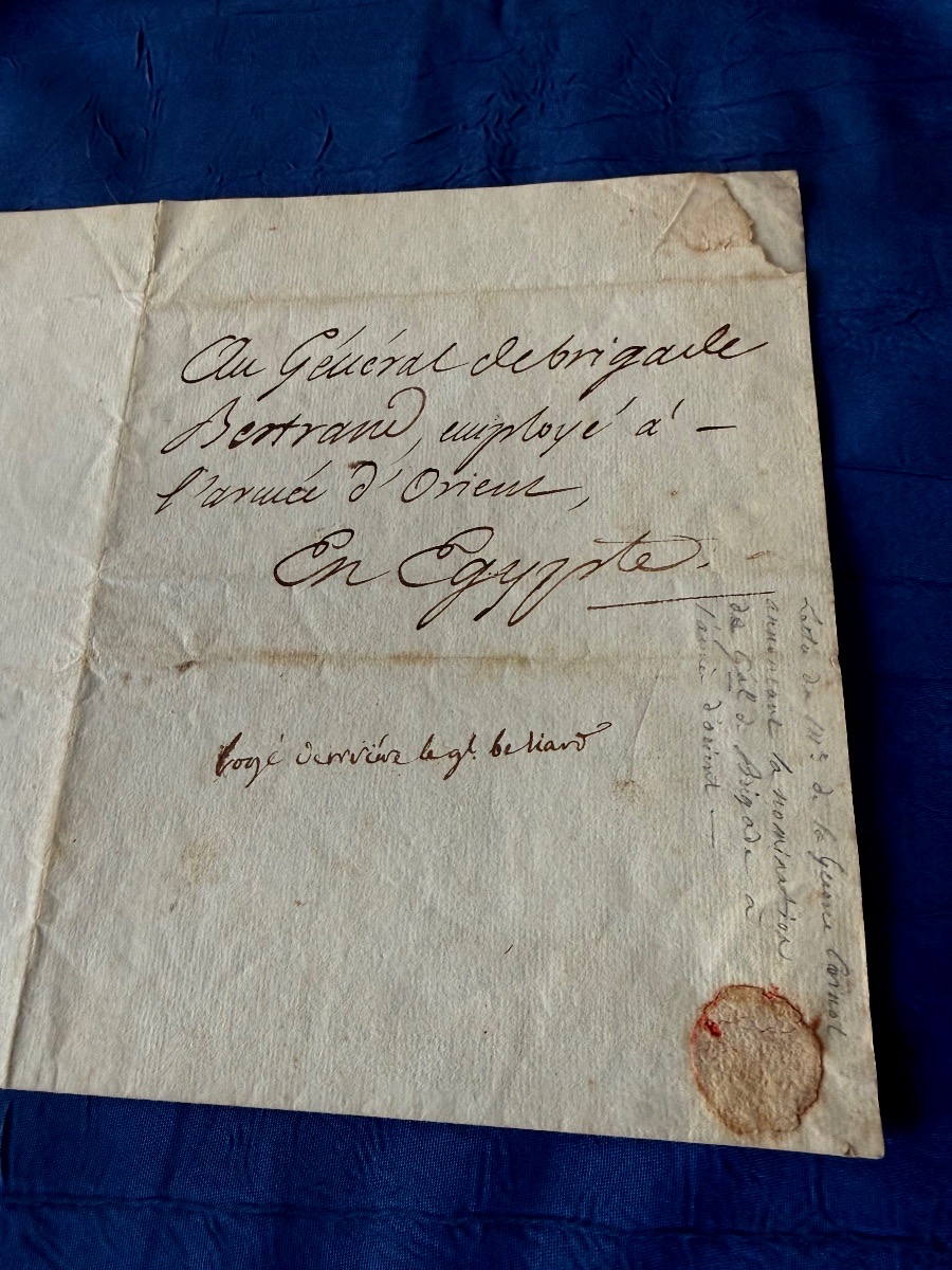 Letter Of Appointment For Brigadier General Bertrand, Signed By Carnot, Minister, In 1800-photo-3