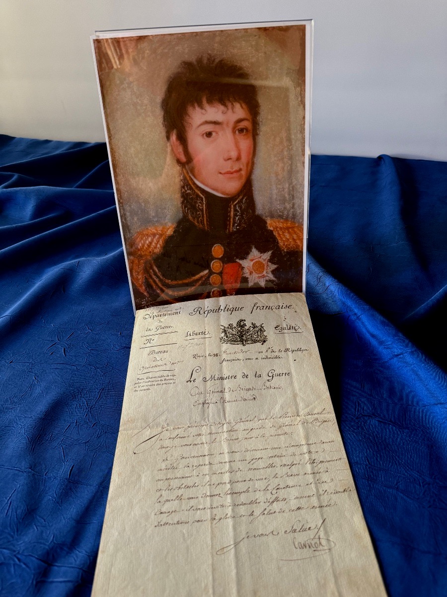 Letter Of Appointment For Brigadier General Bertrand, Signed By Carnot, Minister, In 1800