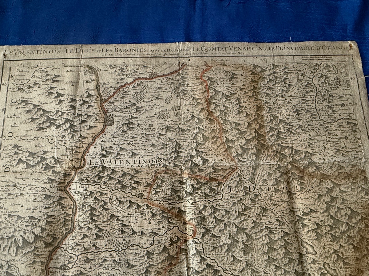 Antique Map: The Valentinois, The Diois, The Baronnies, The Venaiscin, Orange, Via Laillot, 1690-photo-2