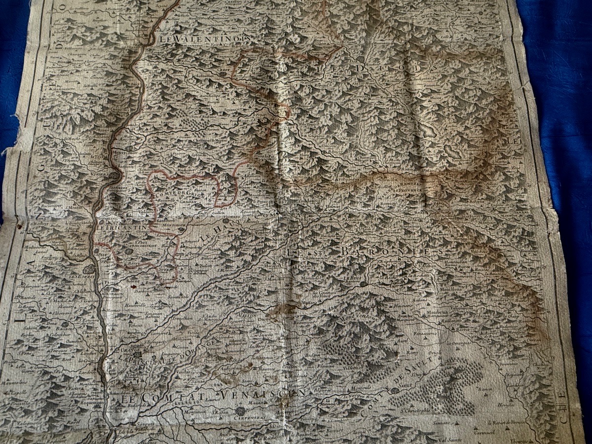 Antique Map: The Valentinois, The Diois, The Baronnies, The Venaiscin, Orange, Via Laillot, 1690-photo-4