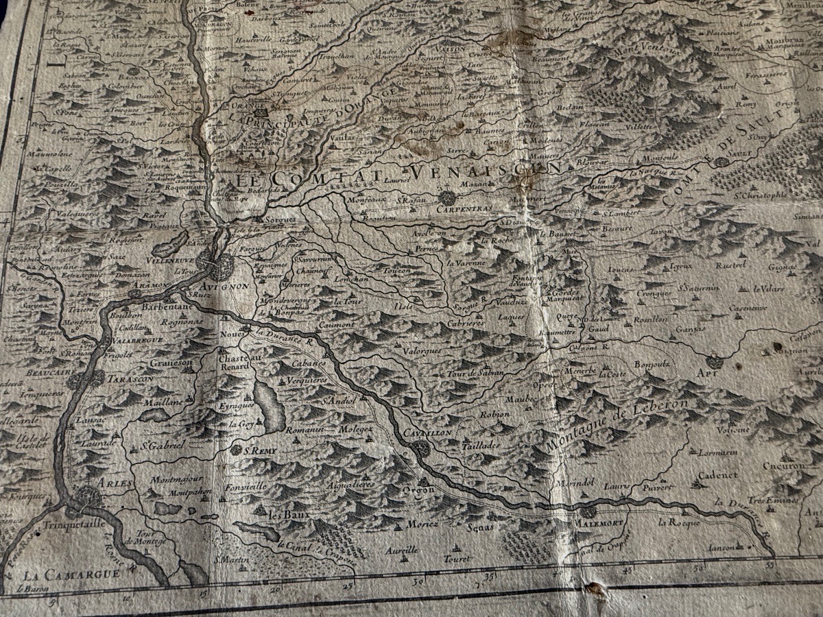Antique Map: The Valentinois, The Diois, The Baronnies, The Venaiscin, Orange, Via Laillot, 1690-photo-4