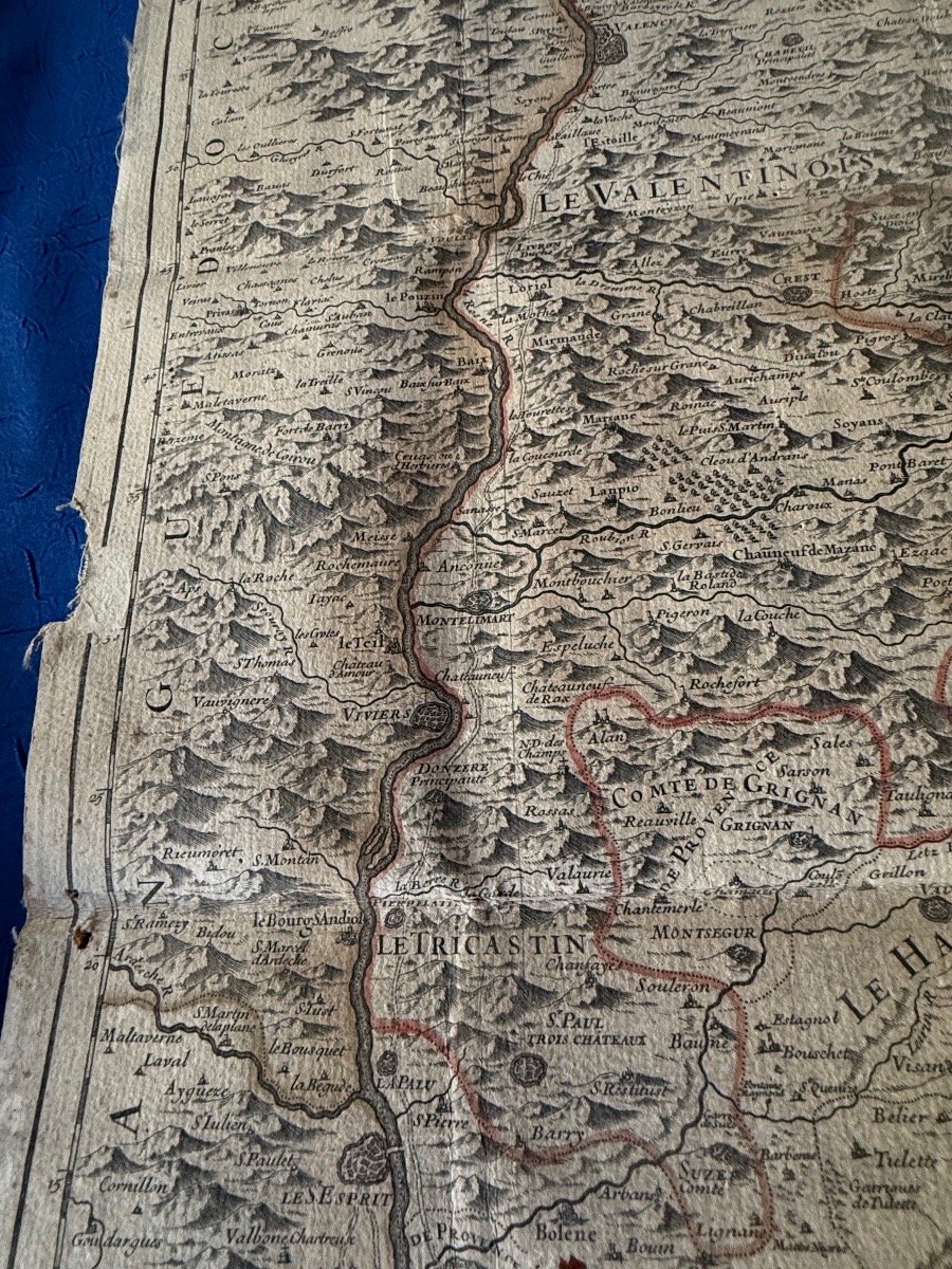 Antique Map: The Valentinois, The Diois, The Baronnies, The Venaiscin, Orange, Via Laillot, 1690-photo-5