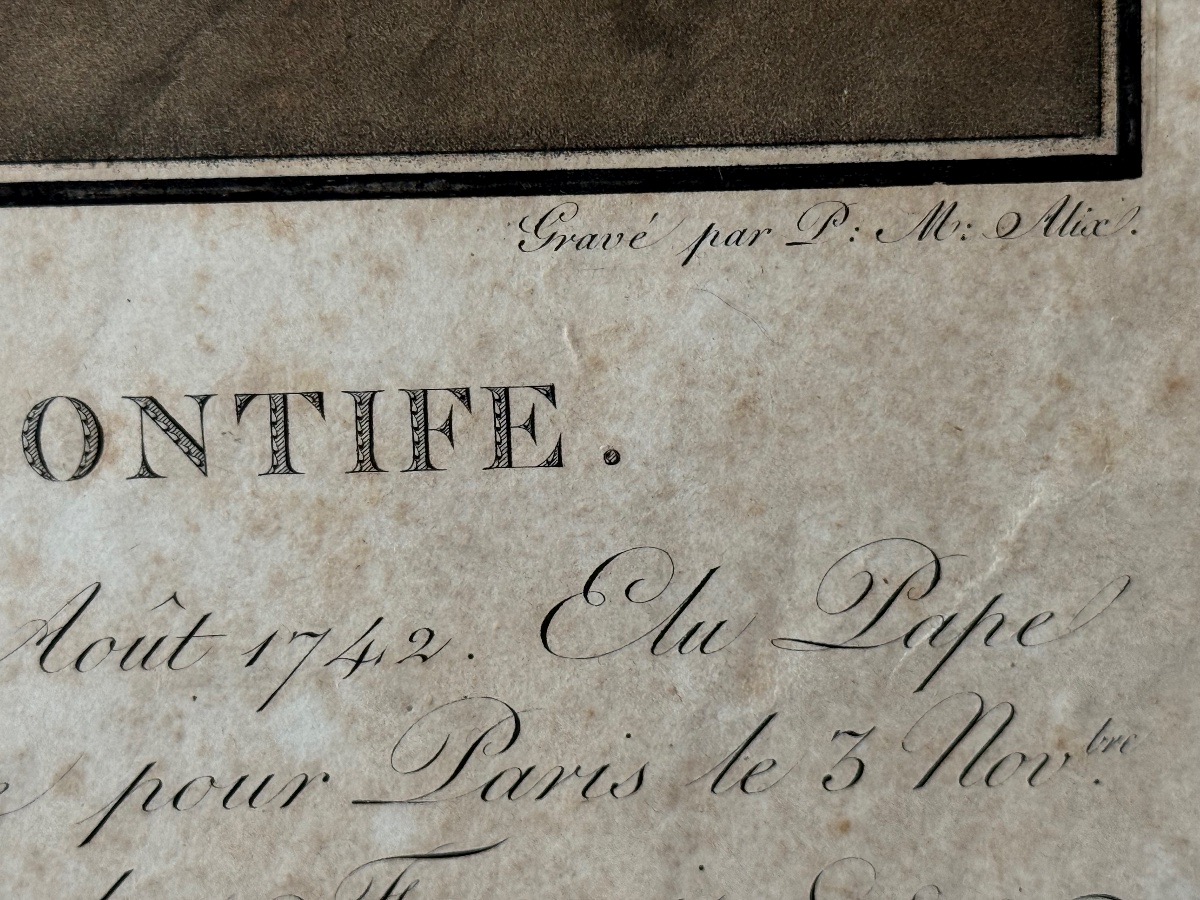 ESTAMPE  DU PAPE  PIE  VII   COURONEMENT DE  NAPOLÉON  1804 / 1805 19 ÈME -photo-3