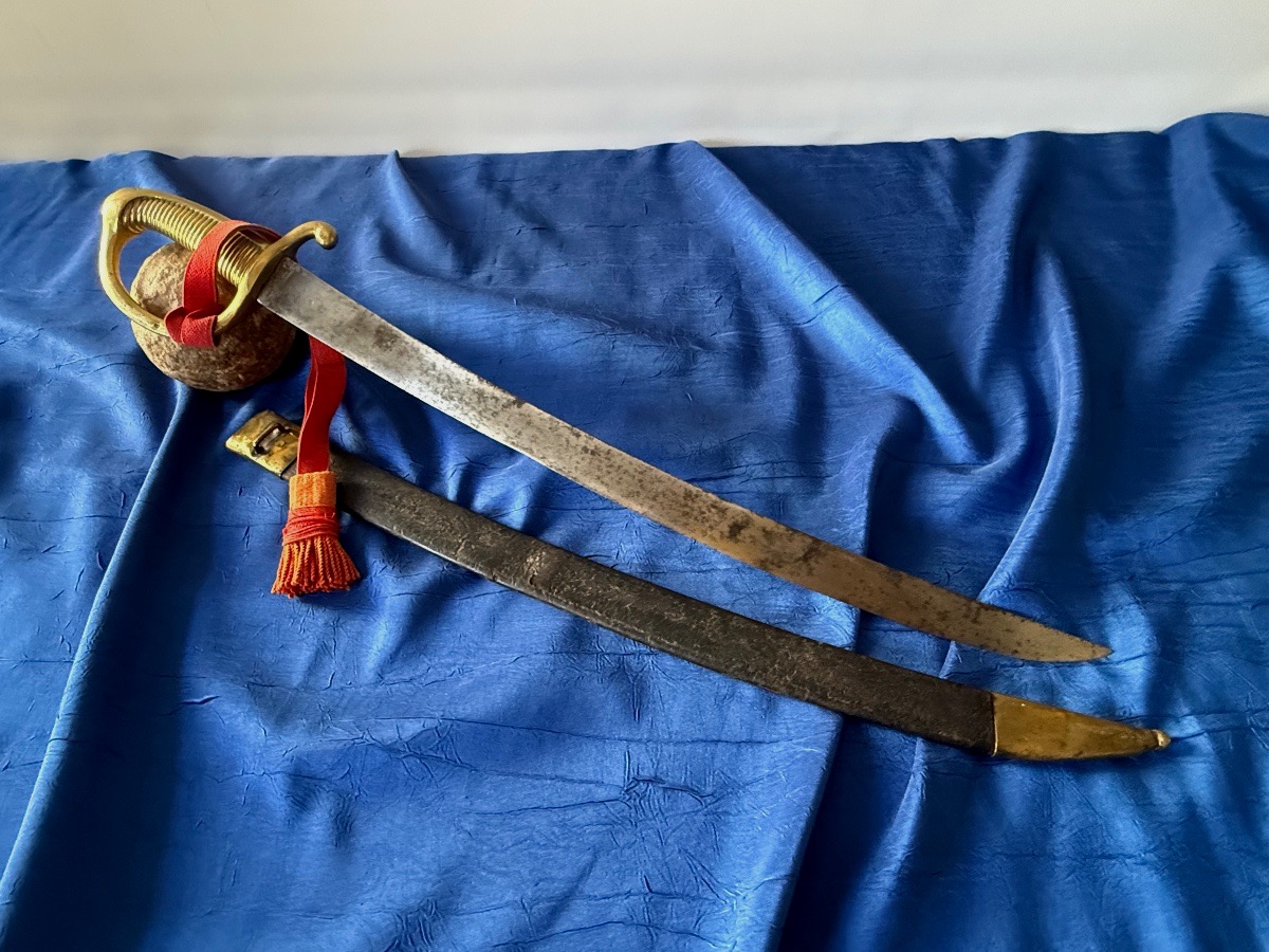 SABRE  DE GRENADIER  D'INFANTERIE DIT (BRIQUET ) DU 1ER EMPIRE  19 ÈME -photo-3