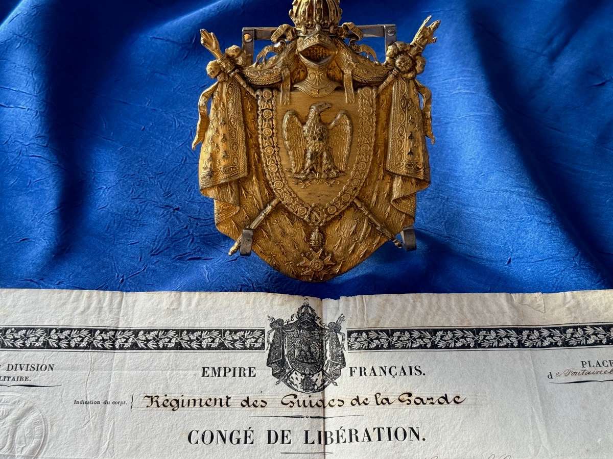 RÉGIMENT  DES  GUIDES DE LA GARDE  IMPÉRIALES " CONGÉ DE LIBÉRATION  "NAPOLÉON III 1864 19 ÈME 