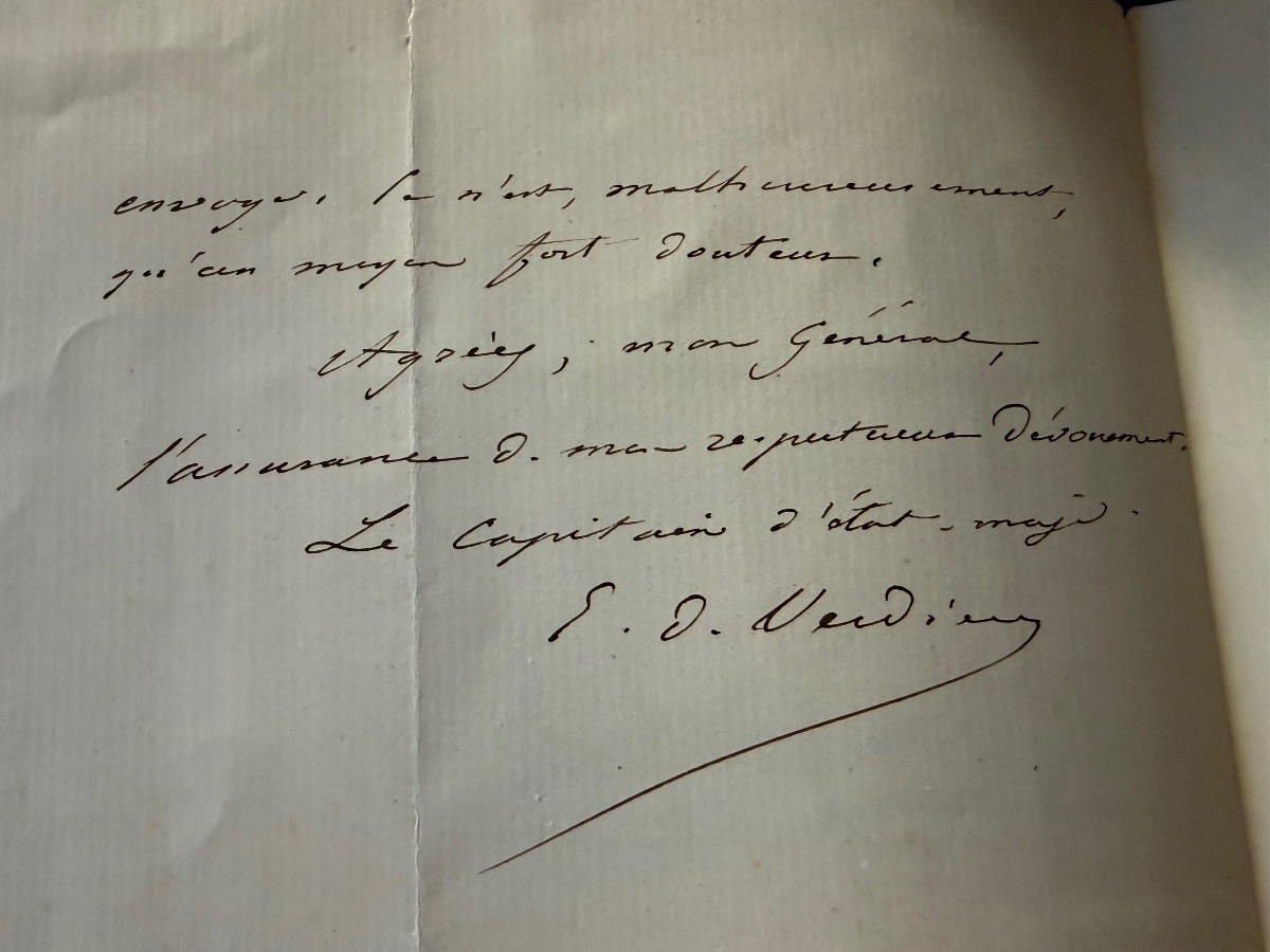 LETTRE DU CAPITAINE D'ÉTAT MAJOR  DU RÉGIMENT DES GUIDES DE LA GARDE IMPÉRIALE  NAPOLÉON  III -photo-4