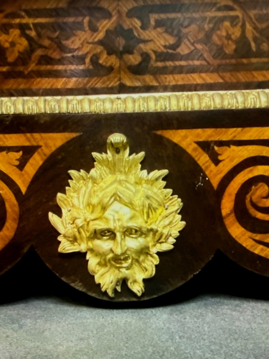 Gold-plated Bronze Grotesque Head, Empire Style, 19th Century -photo-4