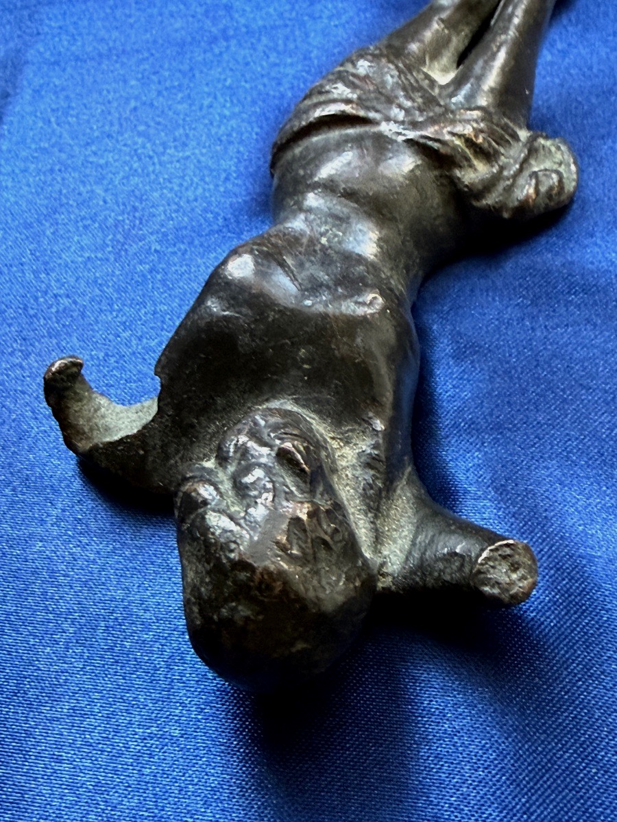 Antique Christ Figure, Solid Bronze, 17th / 18th Century  -photo-1