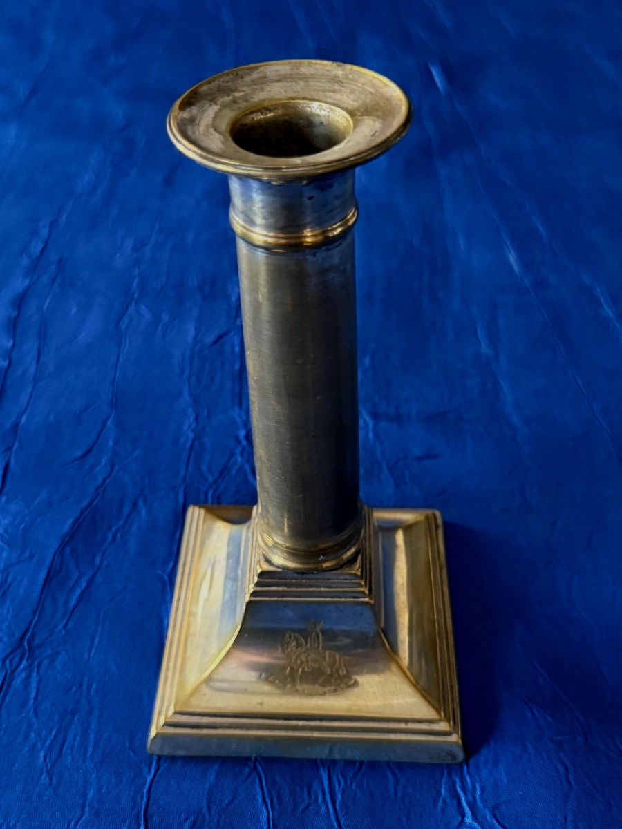  Small Officer's Candlestick   Of The 1st Regiment  Of Light Cavalry   Ancien Régime  18th 