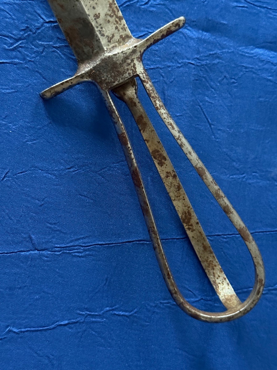 Skeleton Dagger With Snake Head, Trench Cleaner, By Caux, Hesdin, 1914–1918-photo-3