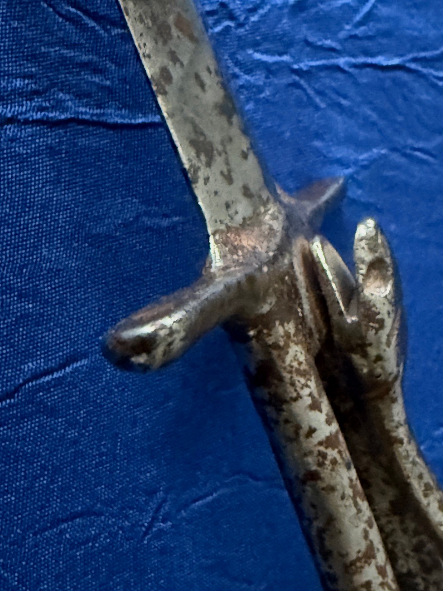 Skeleton Dagger With Snake Head, Trench Cleaner, By Caux, Hesdin, 1914–1918-photo-4