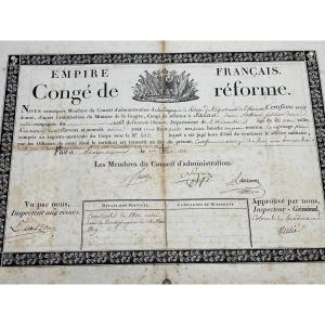 French Empire August 1, 1810 Reform Leave Of The Reserve Company 1810