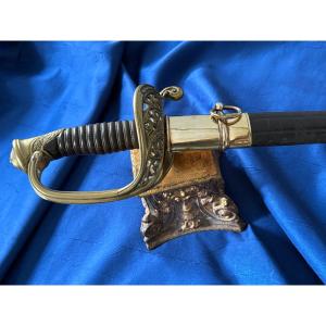 Officer's Saber Model 1845 Leather Scabbard By Klingenthal Coulaux Frères 19th Century 