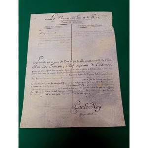 Captain's Commission Issued By King Louis XVI In 1791, One Of The Last! No. 7 Bis