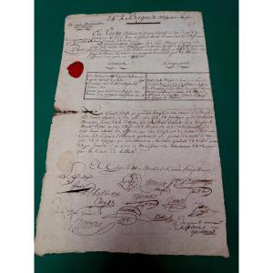 Certificate Of Completion Of Service Of Captain Of The 24th Infantry Regiment Of Year 5 No. 7 Bis