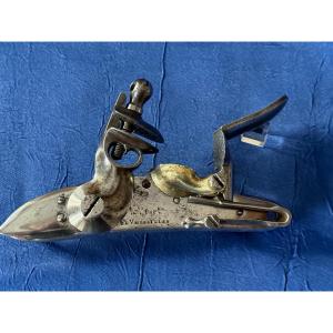 PLATINE A SILEX POUR FUSIL 1777  AN IX  MANUFACTURE IMPÉRIALE DE  VERSAILLES  1ER EMPIRE 