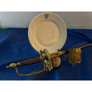 Plate For The Mess Of The Cent Squadron - Guards Naoléon III 19th Century