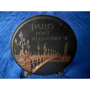 Medal Commemorating The Construction Of The Alexandre III Bridge In Paris In 1900 No. 21 / 100
