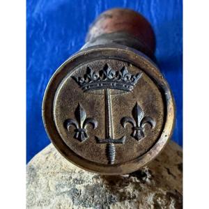 SCEAU CACHET AUX ARMES DE JEANNE D'ARC D'ÉPOQUE 19 ÈME