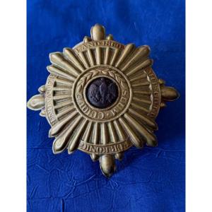 PLAQUE DE CASQUE OFFICIER DE LA GARDE PRUSSIENNE MODÈLE 1867 19 ÈME