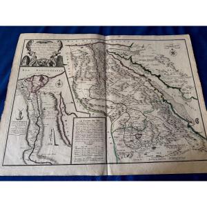 Egypt: An Ancient And Original Map "the Course Of The Nile" By Nicolas De Fer In Paris 1720