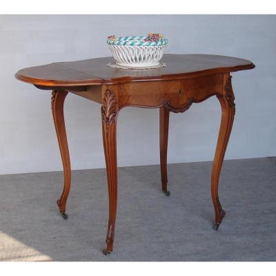 Table Portefeuille Napoléon III De Style Louis XV En Noyer