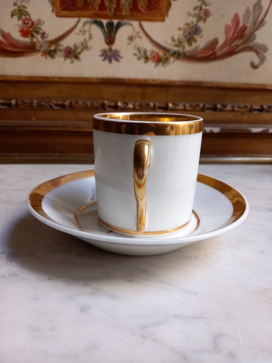 Paris Porcelain - Cup And Its Saucer - Empire Period-photo-1