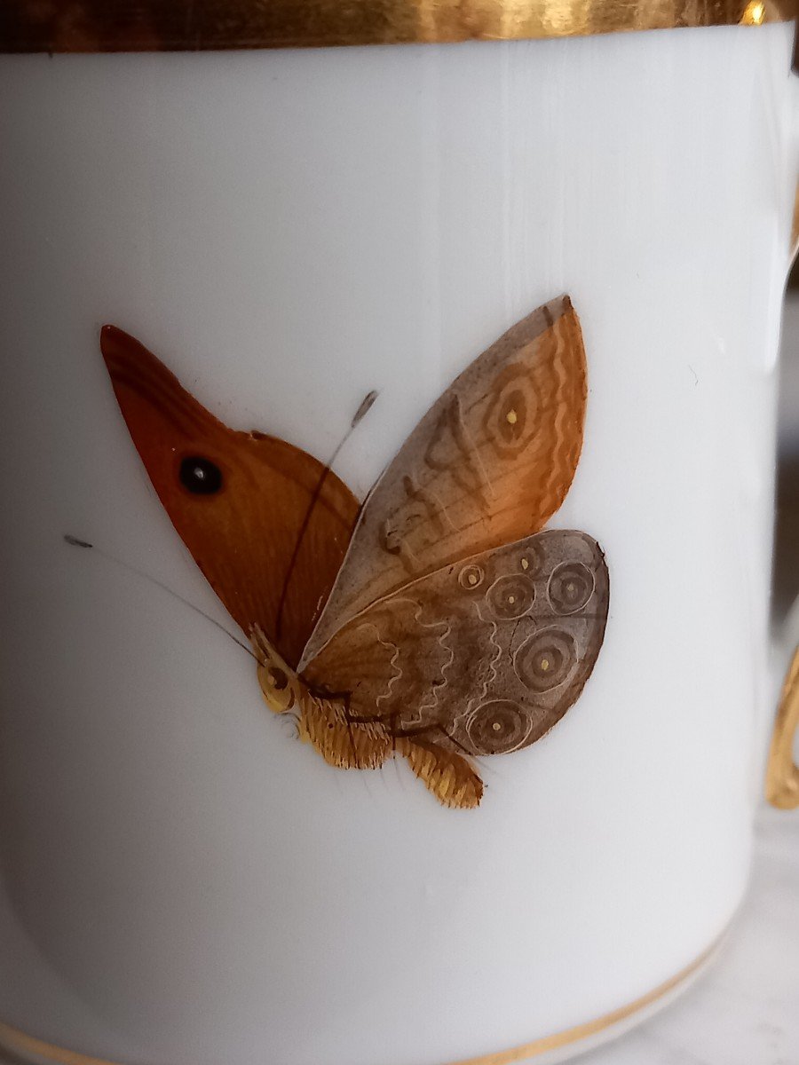 Porcelaine De Paris- Tasse Et Sa Sous Tasse - époque Empire-photo-1