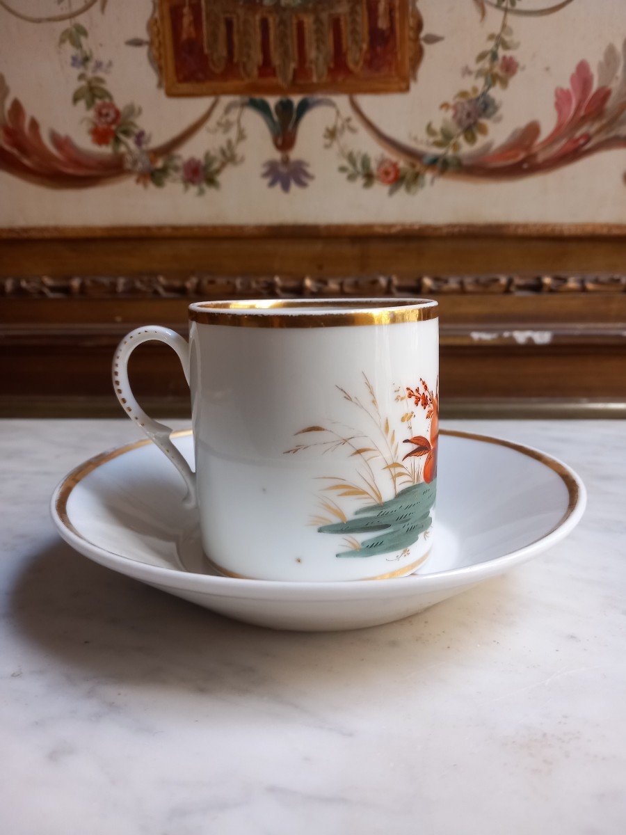 Porcelaine De Paris- Tasse Et Sa Sous Tasse - époque Empire-photo-2