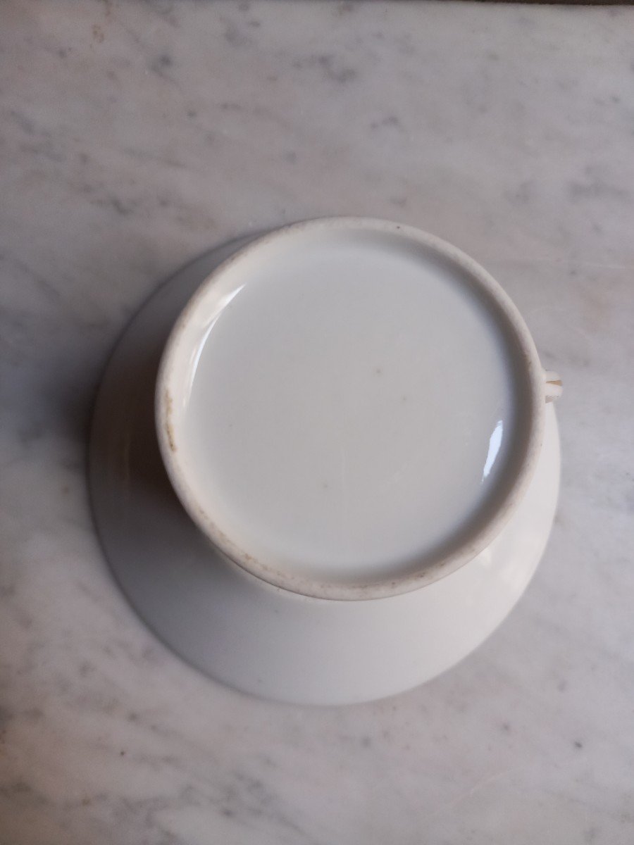 Paris Porcelain - Cup And Its Saucer - Empire Period-photo-4