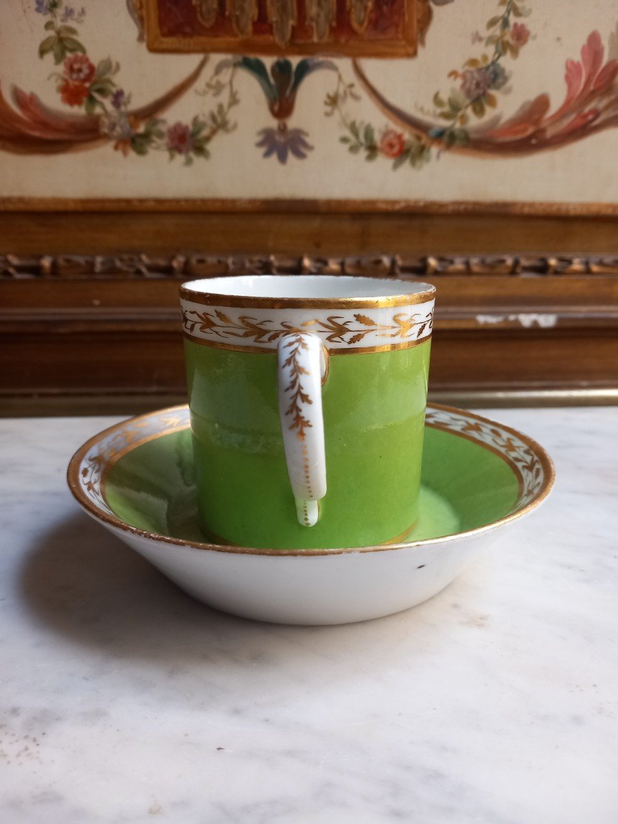 Paris Porcelain - Cup And Its Saucer - Empire Period-photo-1