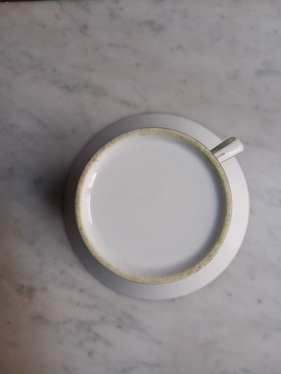 Paris Porcelain - Cup And Its Saucer - Empire Period-photo-4