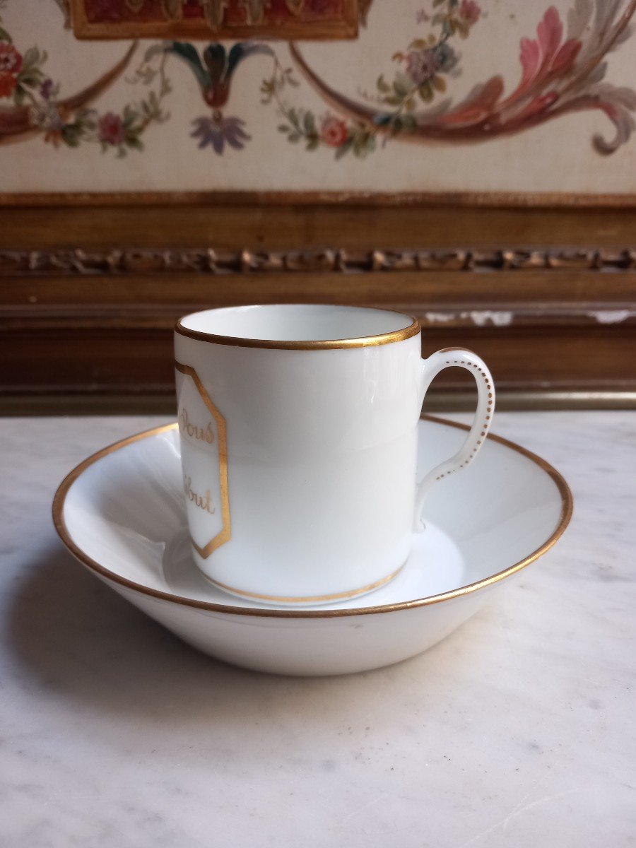 Porcelaine De Paris- Tasse Et Sa Sous Tasse - époque Directoire-photo-4