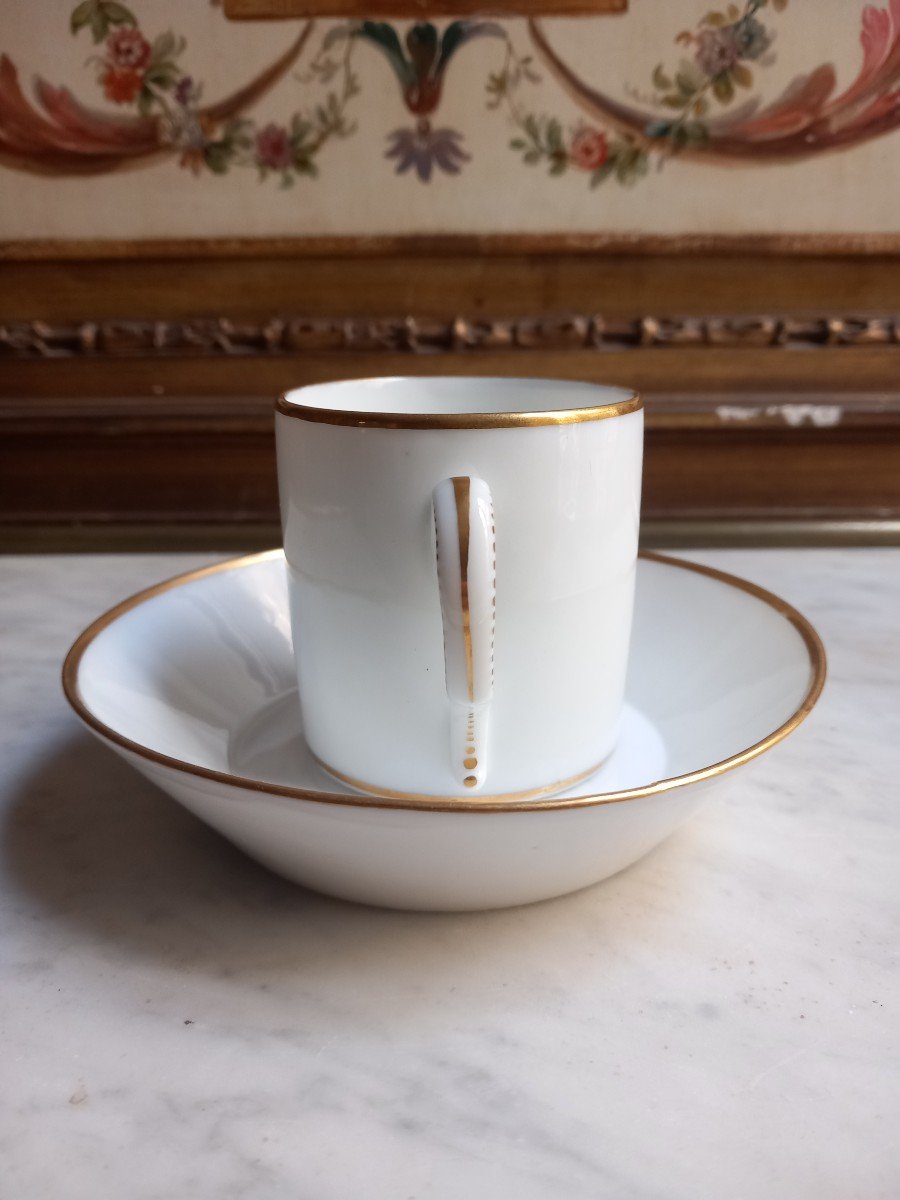 Porcelaine De Paris- Tasse Et Sa Sous Tasse - époque Directoire-photo-1