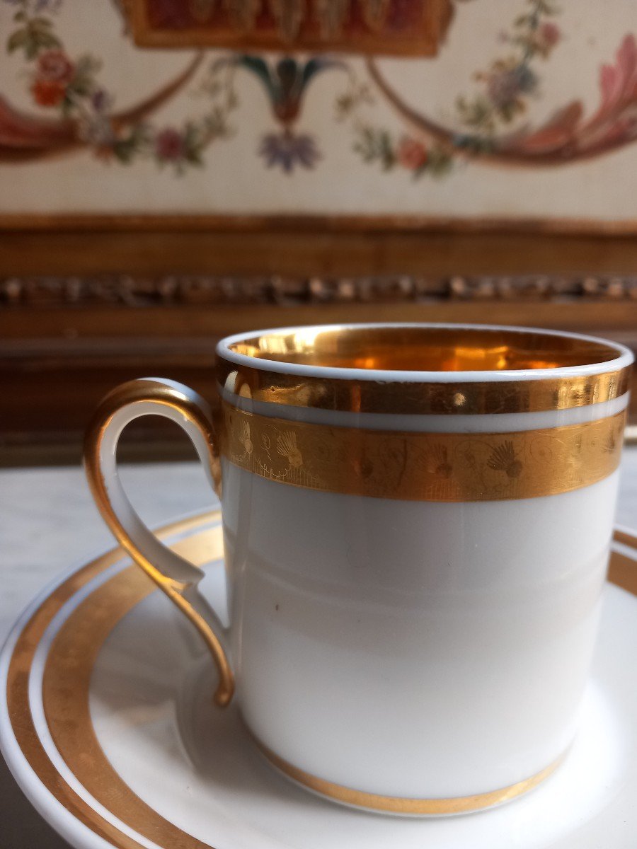 Paris Porcelain - Cup And Its Saucer - Empire Period-photo-2