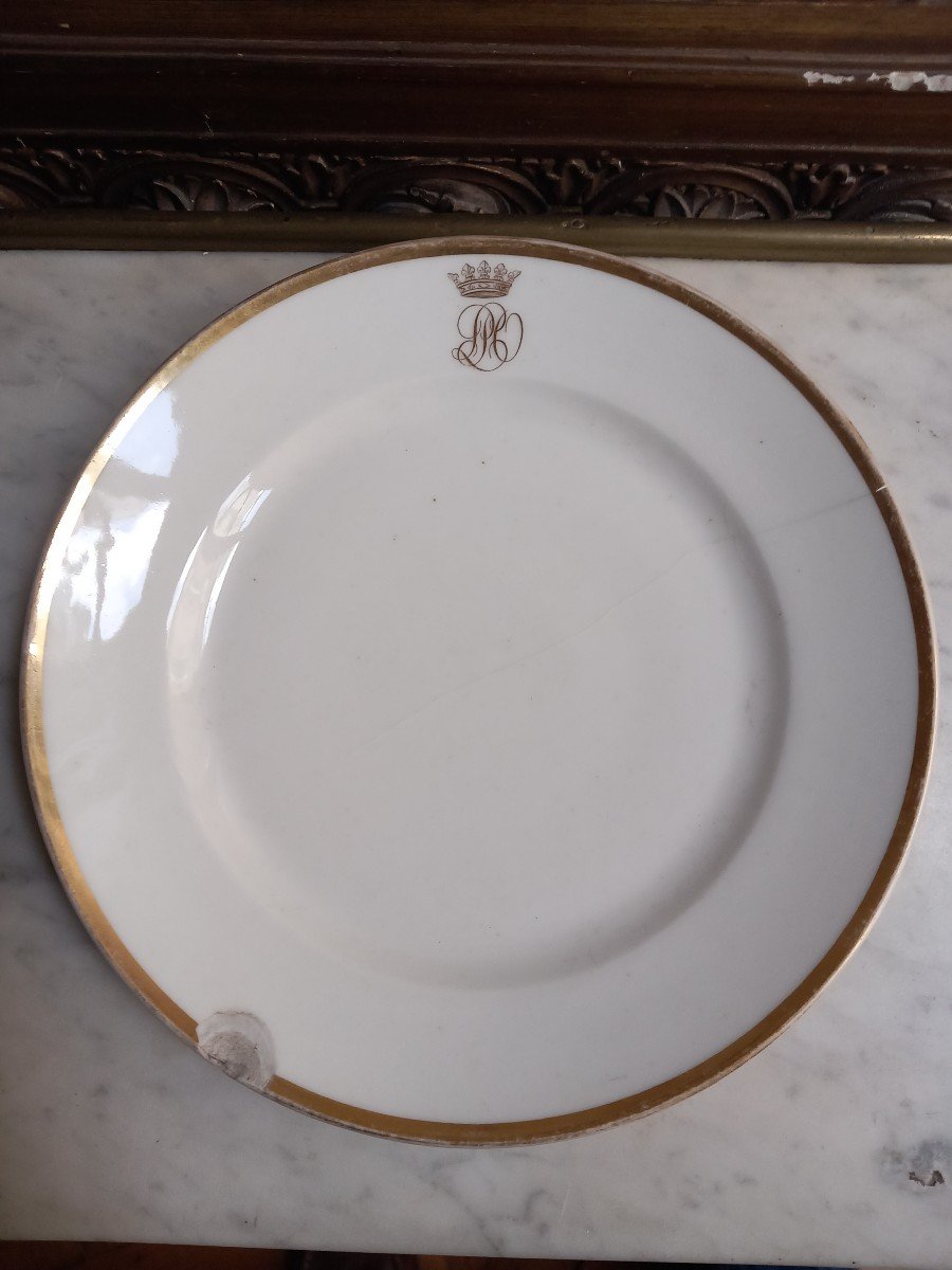 House Of Duke d'Orléans - Flat Plate With Figure Of Louis-philippe d'Orléans Prince Of Blood-photo-2