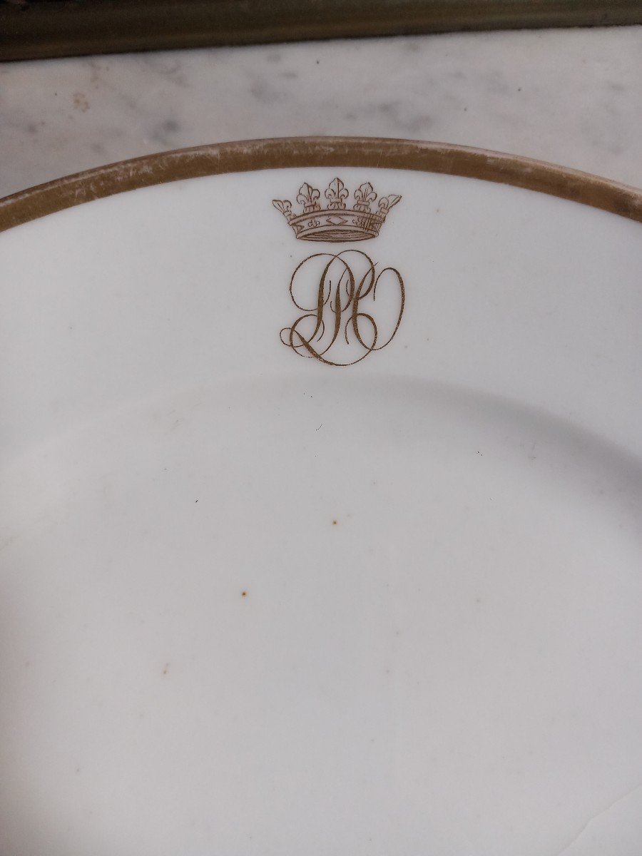 House Of Duke d'Orléans - Flat Plate With Figure Of Louis-philippe d'Orléans Prince Of Blood