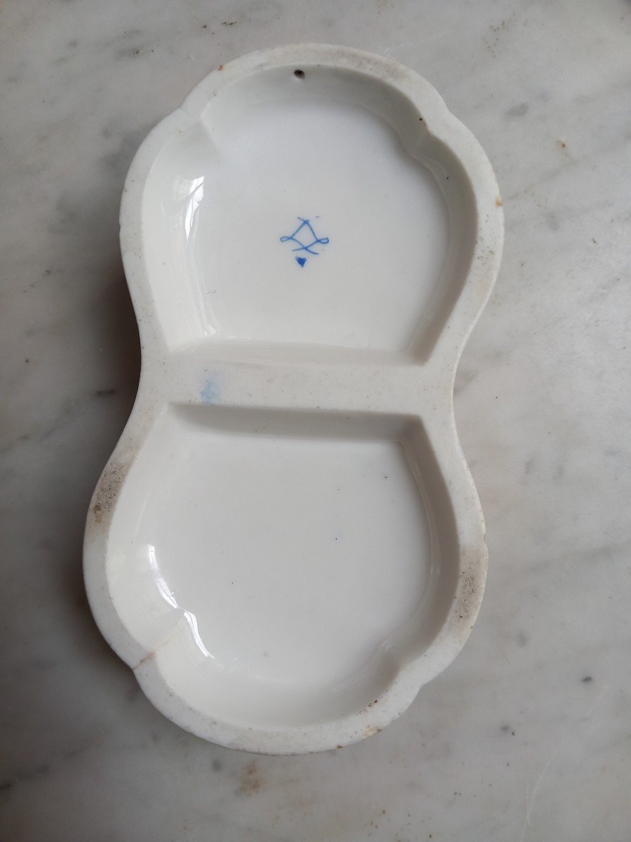 Sèvres - Salière Double En Porcelaine Tendre - XVIIIe Siècle -photo-1