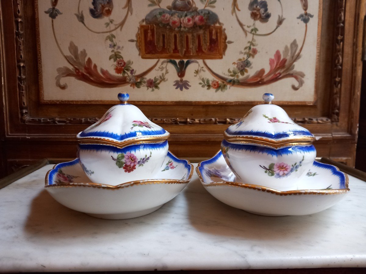 Sèvres - Paire De Sucriers En Porcelaine Tendre - XVIIIe Siècle -photo-2