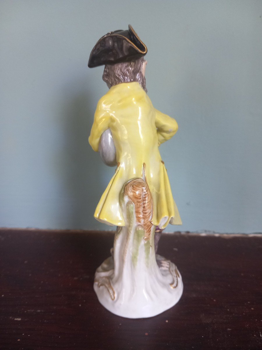 Manufacture De Meissen - Musician Monkey Bagpiper-photo-3