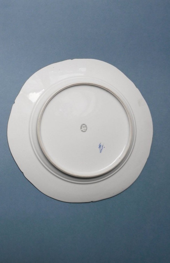 Sèvres - Paire d'Assiettes En Porcelaine Dure XXe Siècle -photo-3