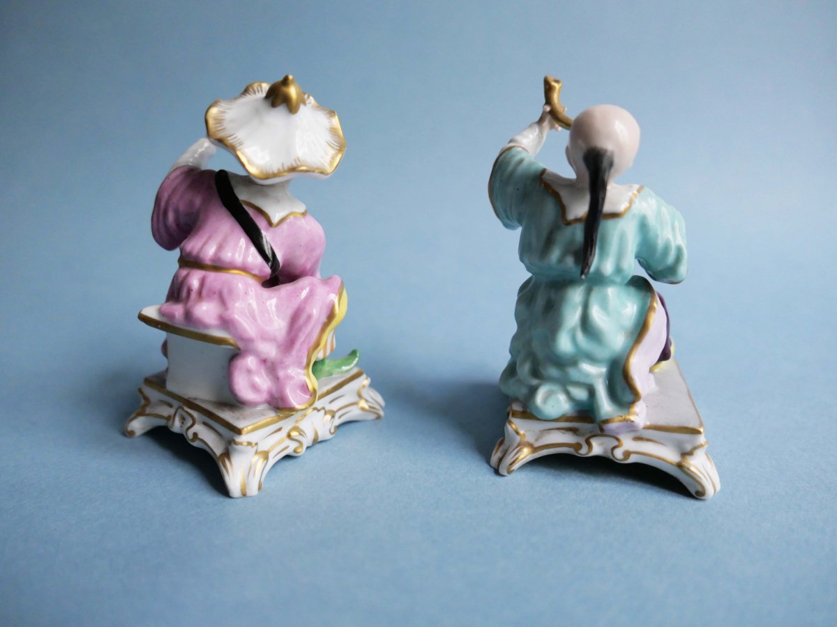 Paris Porcelain - Pair Of Chinese Figurines-photo-2