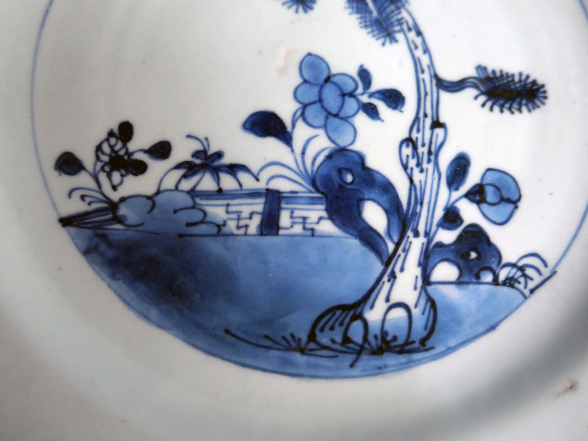 China - Two Porcelain Plates In East India Company 18th Century-photo-3