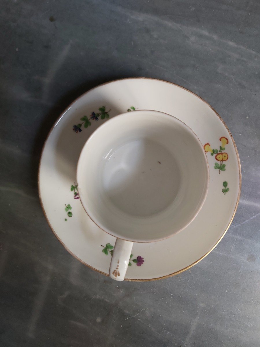 Manufacture De Locré - Litron Cup And Its Saucer - Eighteenth Century-photo-1